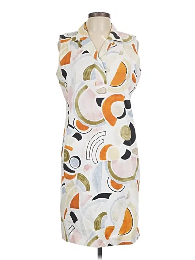 Pre-owned Lafayette 148 Cocktail Dress In White
