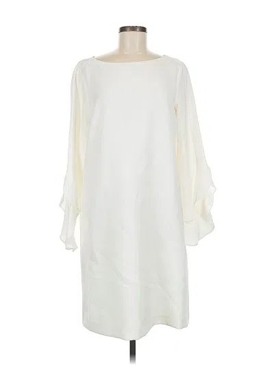 Pre-owned Lafayette 148 Cocktail Dress In White