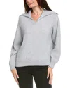Lafayette 148 New York Collared Dropped-shoulder Sweater In Gray