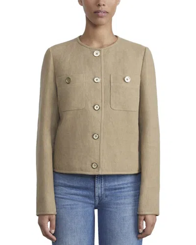 Lafayette 148 Collarless Jacket In Neutral
