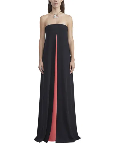 LAFAYETTE 148 COLOR BLOCK STRAPLESS SILK-BLEND GOWN