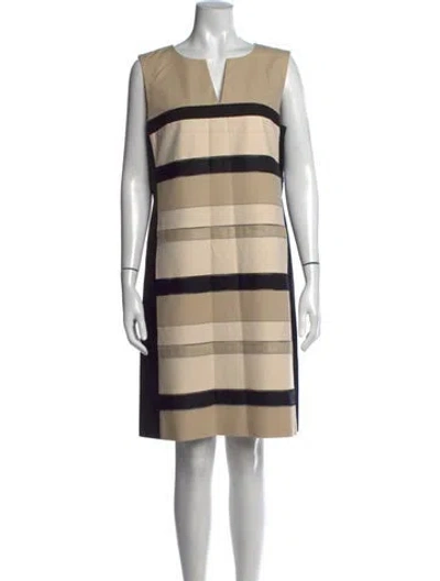 Pre-owned Lafayette 148 Colorblock Pattern Knee-length Dress