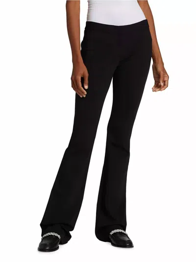 Lafayette 148 Compact Stretch Viscose Waldorf Flared Pant In Black