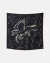 Lafayette 148 Constellation Print Silk Twill Scarf In Black