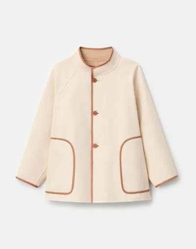 Lafayette 148 Cotton Double Face Reversible Oversized Car Coat In Pink
