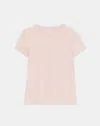 Lafayette 148 Cotton Jersey Modern Tee In Blush Peach