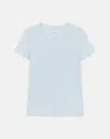 Lafayette 148 Modern Short-sleeve Cotton Jersey Tee In Venetian Sky