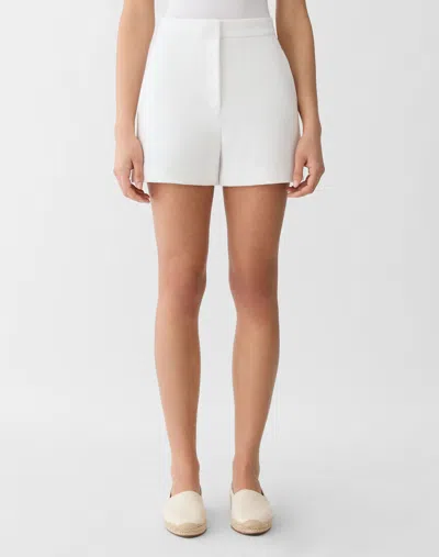 Lafayette 148 Cotton Pique Jersey High Rise Wide Leg Short In Animal Print