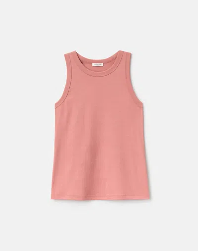 Lafayette 148 Cotton Rib Jersey Racerback Tank In Pink
