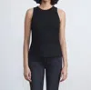 Lafayette 148 Swiss Cotton Rib Racerback Tank In Black