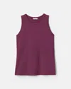 Lafayette 148 Cotton Rib Racerback Tank In Violet Ash