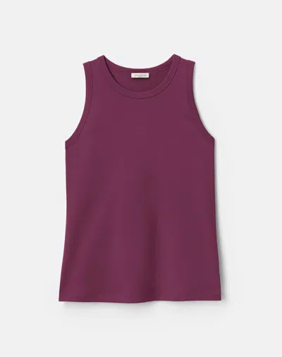 Lafayette 148 Cotton Rib Racerback Tank In Violet Ash