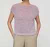 Lafayette 148 Cotton-silk Loop Open Stitch Sweater In Lavender Tint In Purple