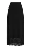 Lafayette 148 Cotton-silk Tape Crochet Trim Knit Skirt In Multi