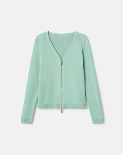 Lafayette 148 Cotton Silk V Neck Bomber Cardigan In Gray