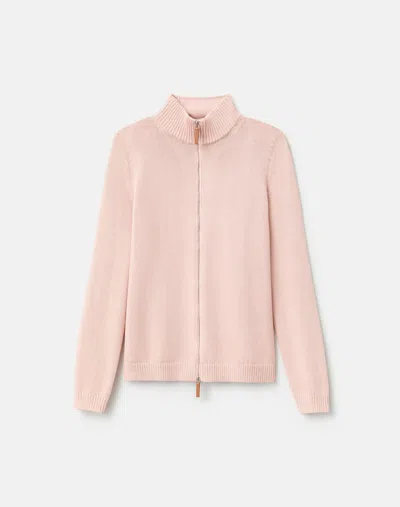 Lafayette 148 Cotton Silk Zip Front Cardigan In Multi