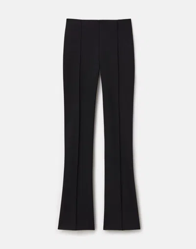 Lafayette 148 Cotton Stretch Pintuck Flared Slim Pant In Brown