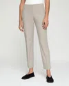 Lafayette 148 Cotton Stretch Twill High Rise Slim Cropped Pants In Gray