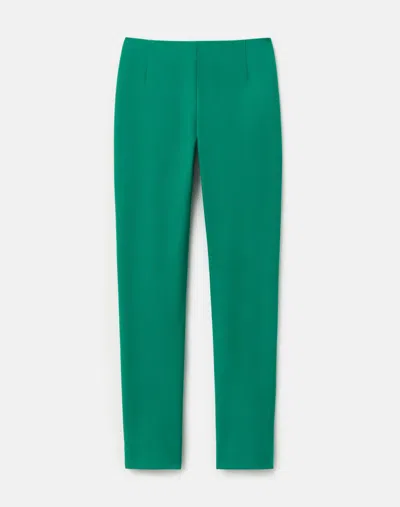 Lafayette 148 Cotton Stretch Twill High Rise Slim Cropped Pants In Purple
