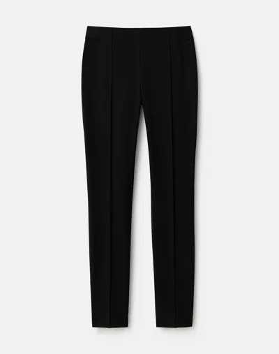 Lafayette 148 Cotton Stretch Twill Pintucked Slim Ankle Pants In Black