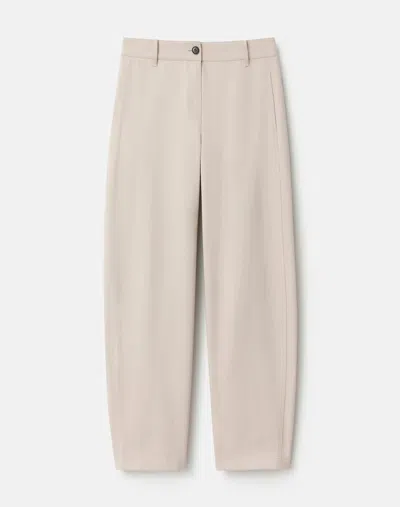 Lafayette 148 Cotton Twill Barrel Leg Chino Ankle Pants In Gray