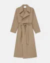 Lafayette 148 Cotton Twill Convertible Trench Coat In Multi