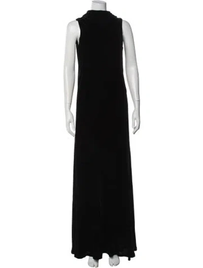 Pre-owned Lafayette 148 Cowl Neck Long Dress W/ Tags In Black