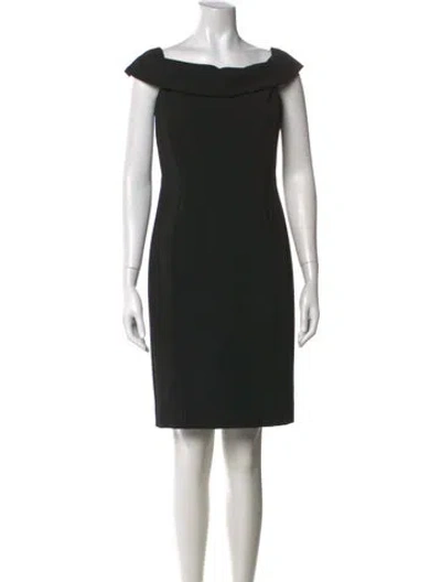 Pre-owned Lafayette 148 Cowl Neck Mini Dress In Black