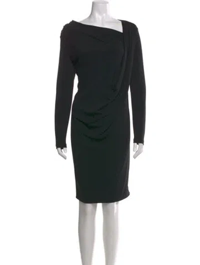 Pre-owned Lafayette 148 Cowl Neck Mini Dress In Black