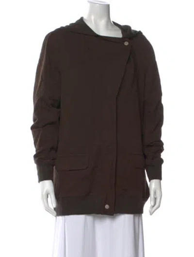 Pre-owned Lafayette 148 Cowl Neck Sweater In Brown