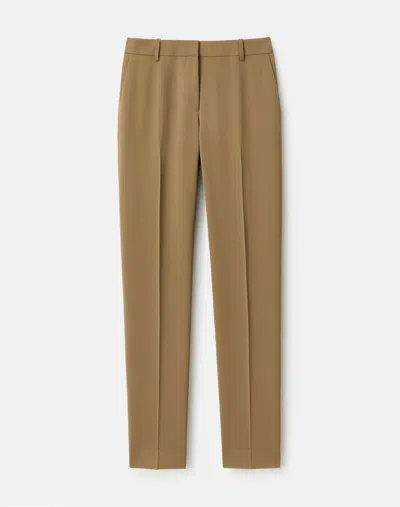 Lafayette 148 Crepe High Rise Straight Leg Ankle Pants In Neutral