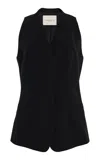 Lafayette 148 Tailored Finesse Crepe Vest In Black