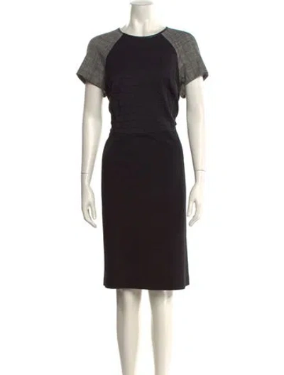 Pre-owned Lafayette 148 Crew Neck Knee-length Dress In Multi