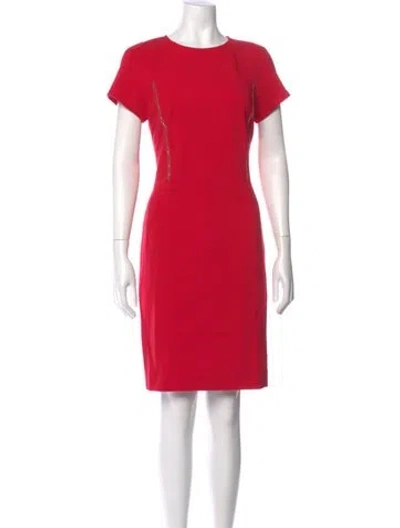 Pre-owned Lafayette 148 Crew Neck Knee-length Dress In Pink