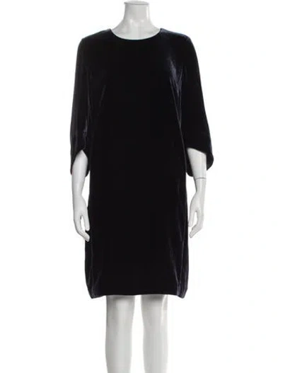 Pre-owned Lafayette 148 Crew Neck Knee-length Dress W/ Tags In Black
