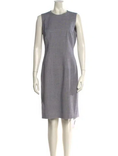 Pre-owned Lafayette 148 Crew Neck Knee-length Dress W/ Tags In Gray