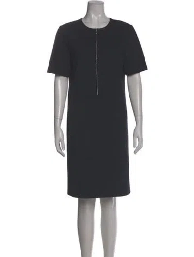 Pre-owned Lafayette 148 Crew Neck Knee-length Dress W/ Tags In Gray