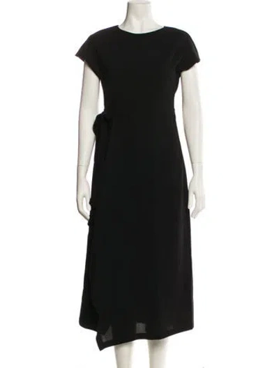 Pre-owned Lafayette 148 Crew Neck Long Dress In Multi