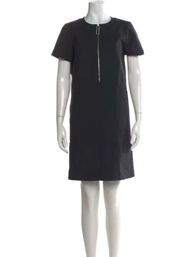Pre-owned Lafayette 148 Crew Neck Mini Dress In Black