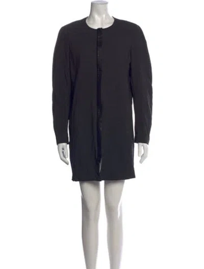 Pre-owned Lafayette 148 Crew Neck Mini Dress In Blue