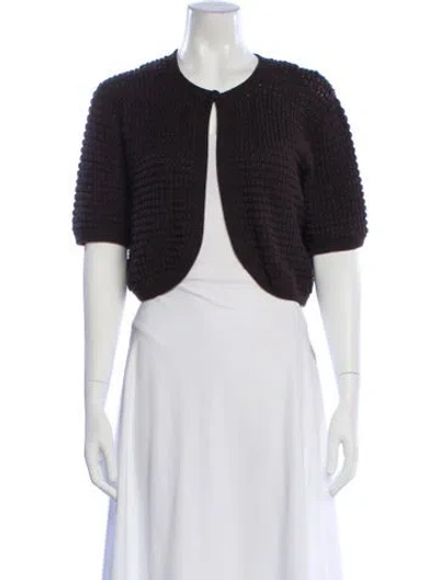 Pre-owned Lafayette 148 Crew Neck Sweater In Brown