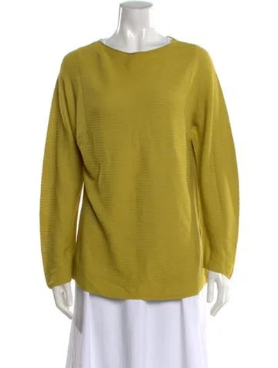 Pre-owned Lafayette 148 Crew Neck Sweater In Green