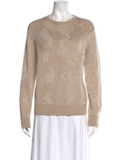 Pre-owned Lafayette 148 Crew Neck Sweater In Neutral