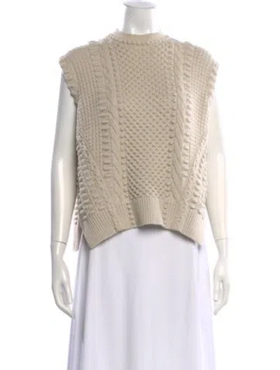 Pre-owned Lafayette 148 Crew Neck Sweater In Neutral