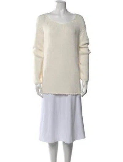 Pre-owned Lafayette 148 Crew Neck Sweater In Neutral