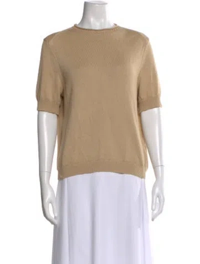 Pre-owned Lafayette 148 Crew Neck Sweater In Neutral