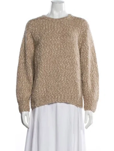 Pre-owned Lafayette 148 Crew Neck Sweater In Neutral