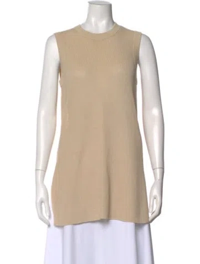 Pre-owned Lafayette 148 Crew Neck Sweater In Neutral