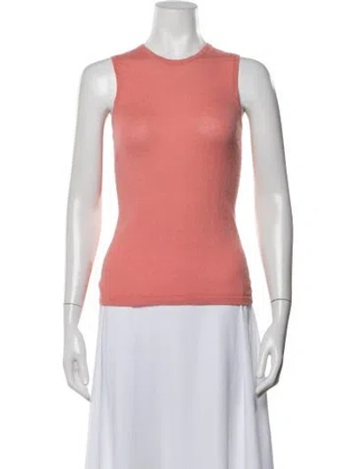 Pre-owned Lafayette 148 Crew Neck Sweater In Pink