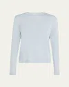 Lafayette 148 Cashmere Crewneck Sweater In Venetian Sky
